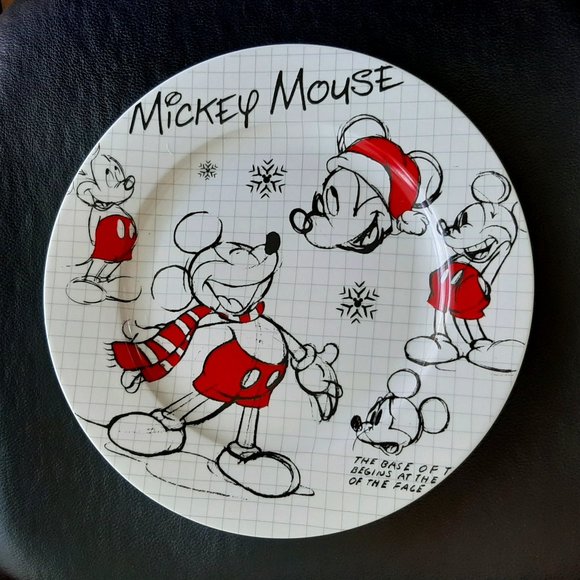 Disney Other - Disney Mickey Mouse Sketchbook Plate/w red color